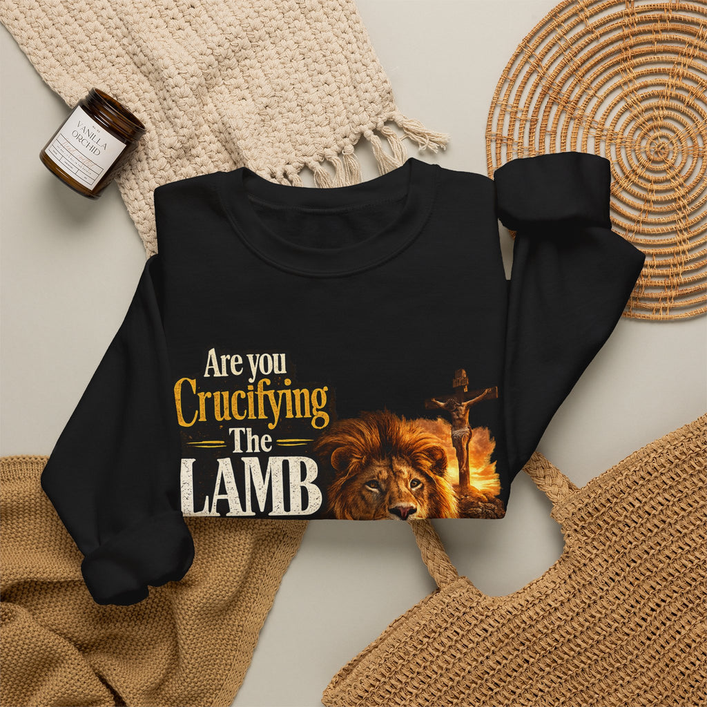 Lion and Lamb Christian Crew neck sweatshirt