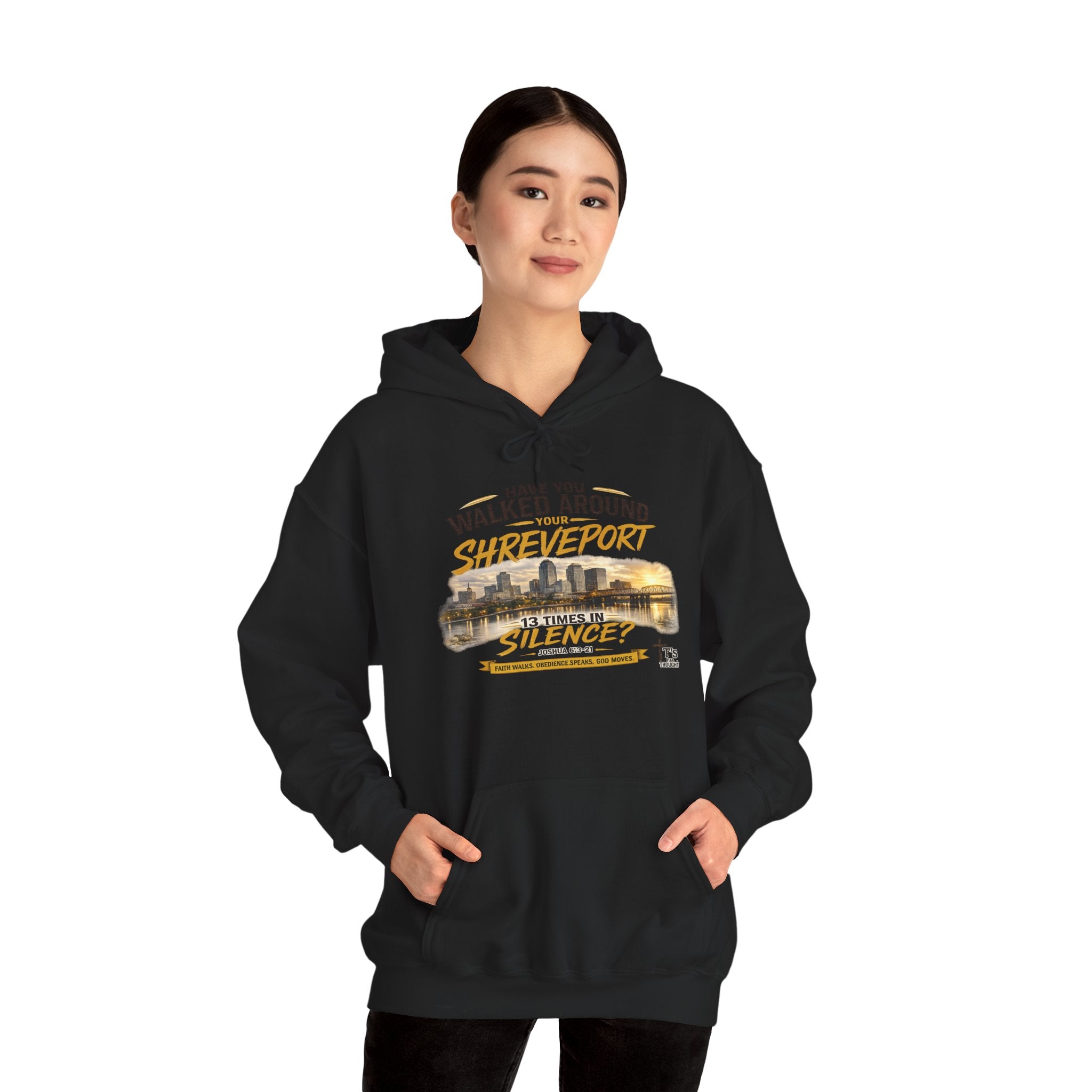 Shreveport City Hoodie - "Have You Walked Around Shreveport 13 Times in Silence?" Graphic Pullover