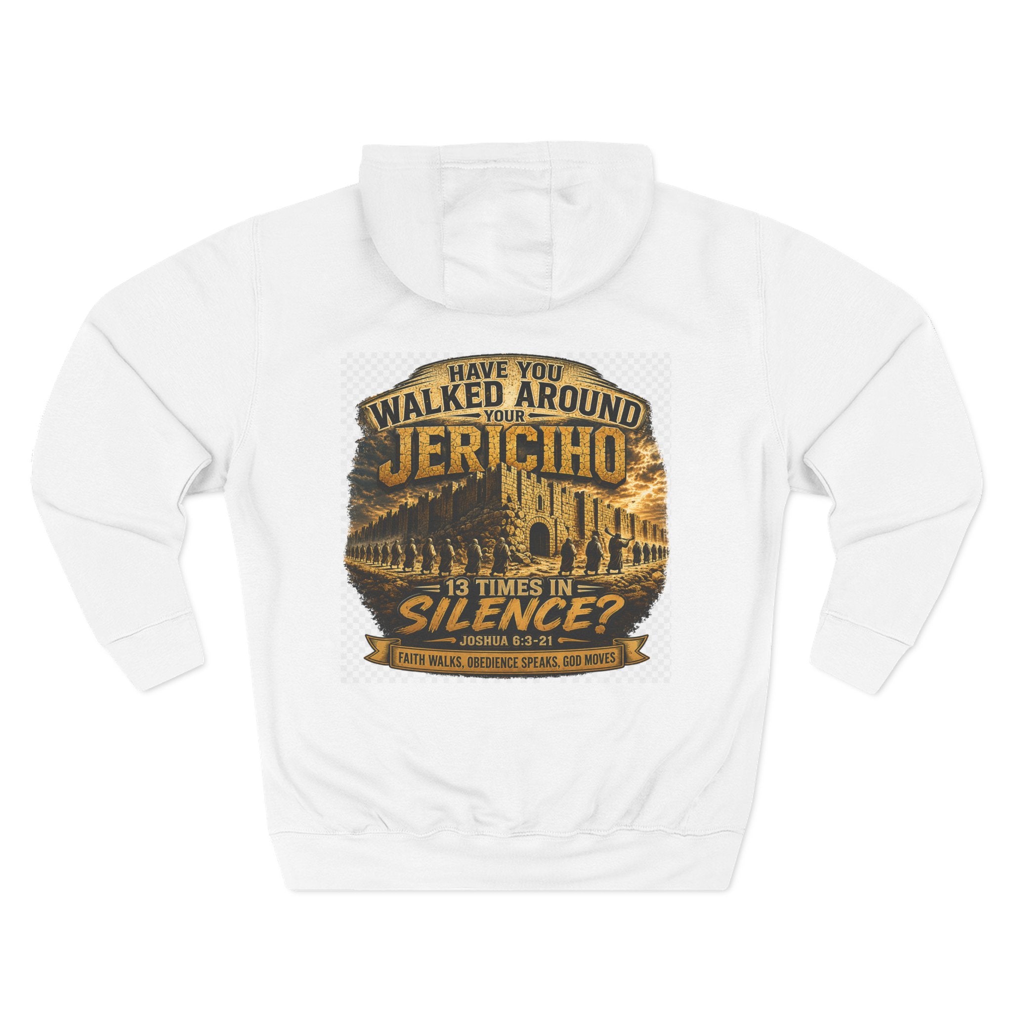 Jericho Premium Hoodie – Faith Walks. Obedience Speaks. God Moves.