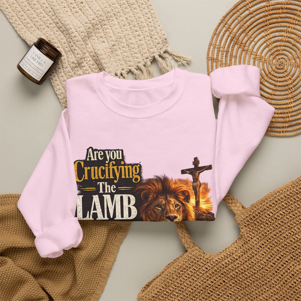 Lion and Lamb Christian Crew neck sweatshirt