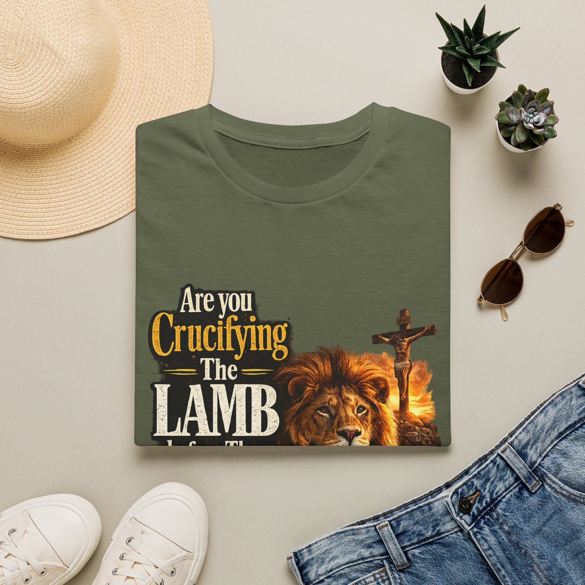 Are you Crucifying the Lamb before The LIon shows up? Unisex Softstyle T-Shirt