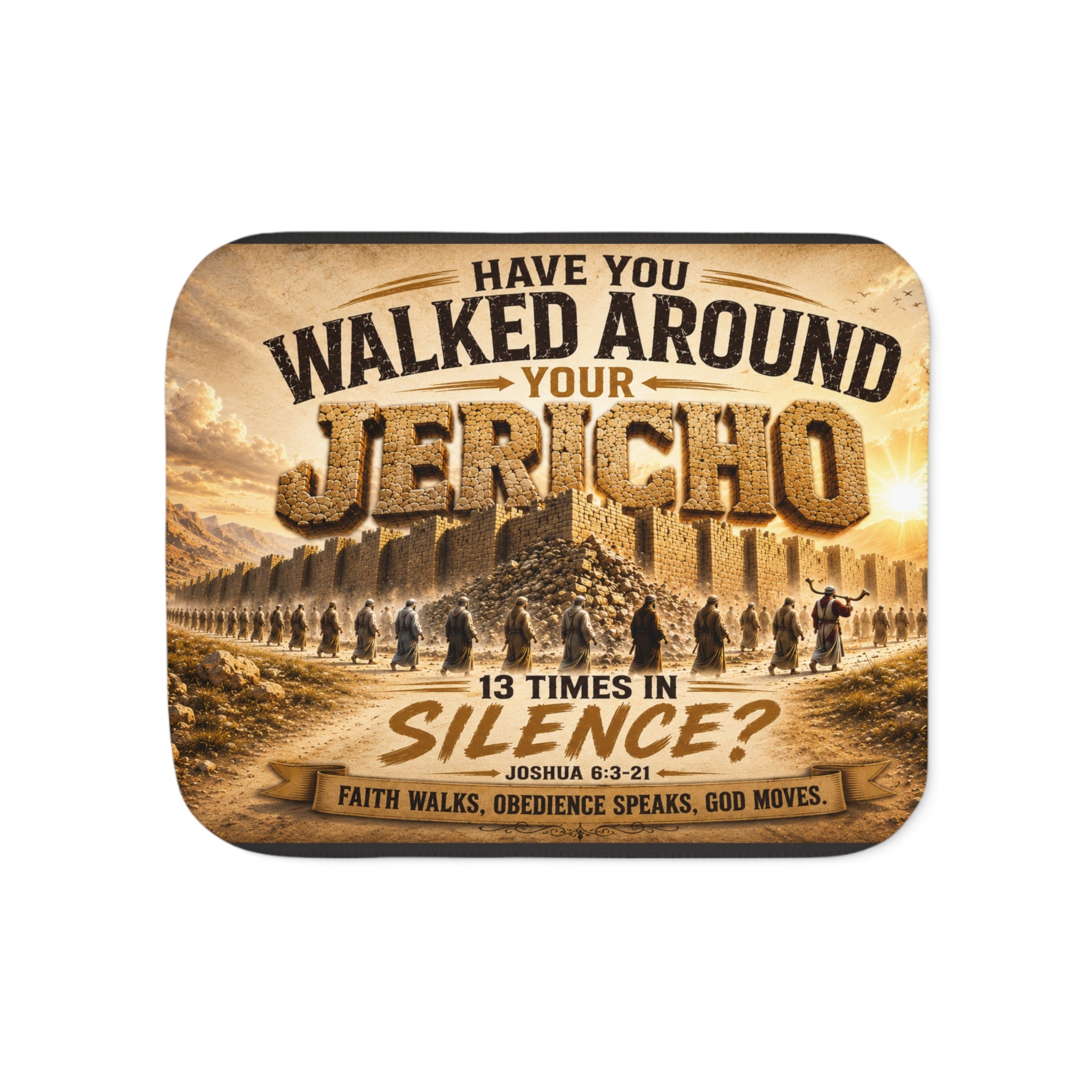 Have You Walked Around Your Jericho Sherpa Blanket — Inspirational Christian Throw