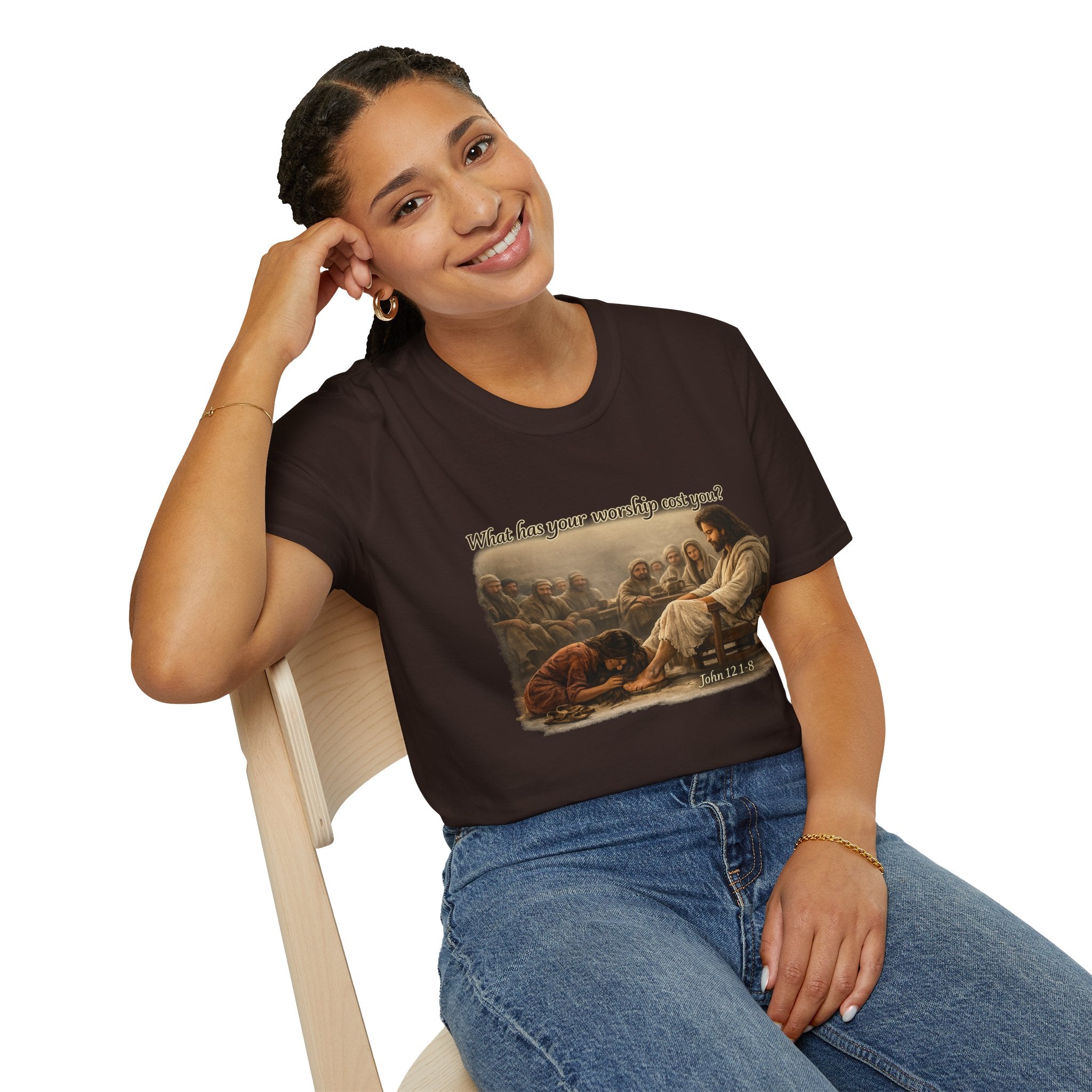 Religious T-Shirt — "What Has Your Worship Cost You?" Inspirational Christian Tee