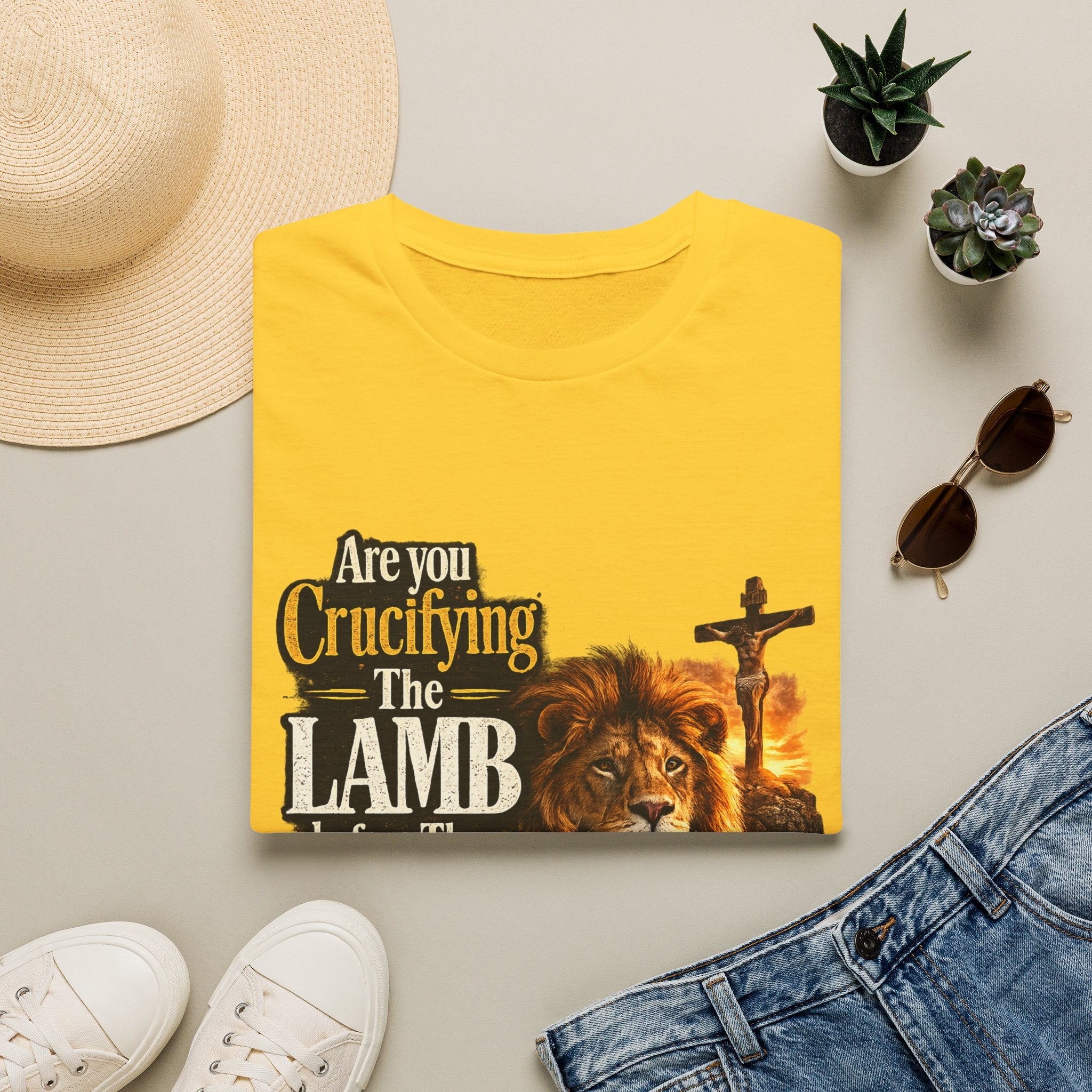Are you Crucifying the Lamb before The LIon shows up? Unisex Softstyle T-Shirt