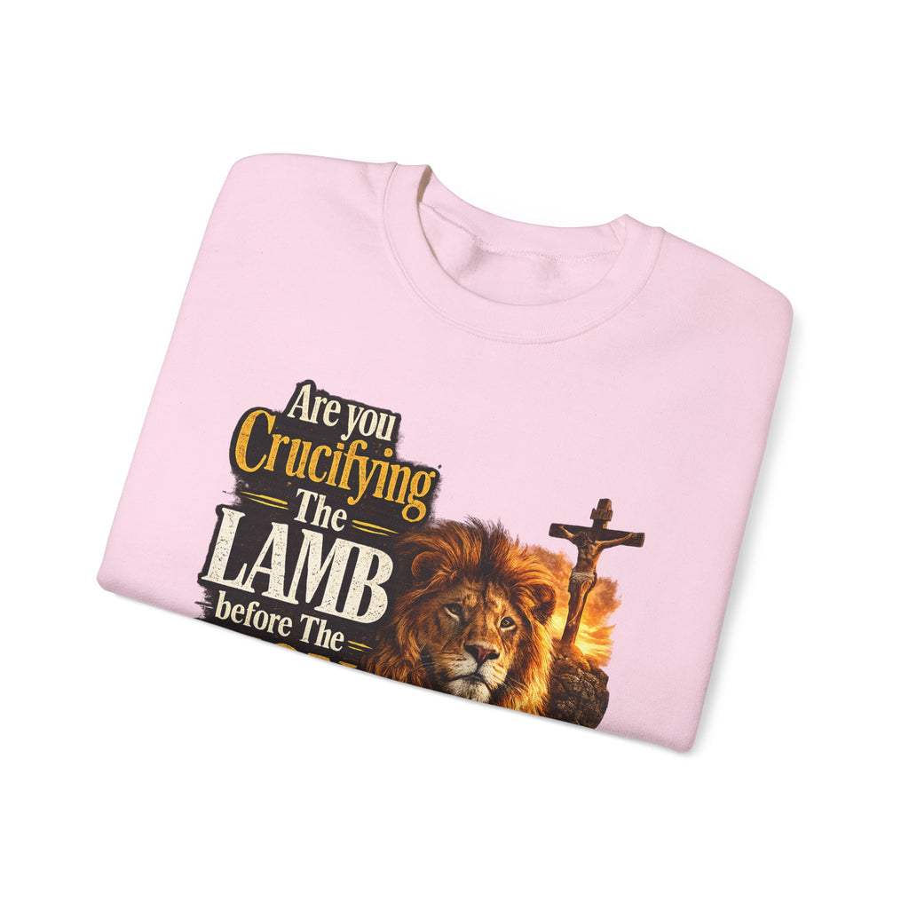 Lion and Lamb Christian Crew neck sweatshirt
