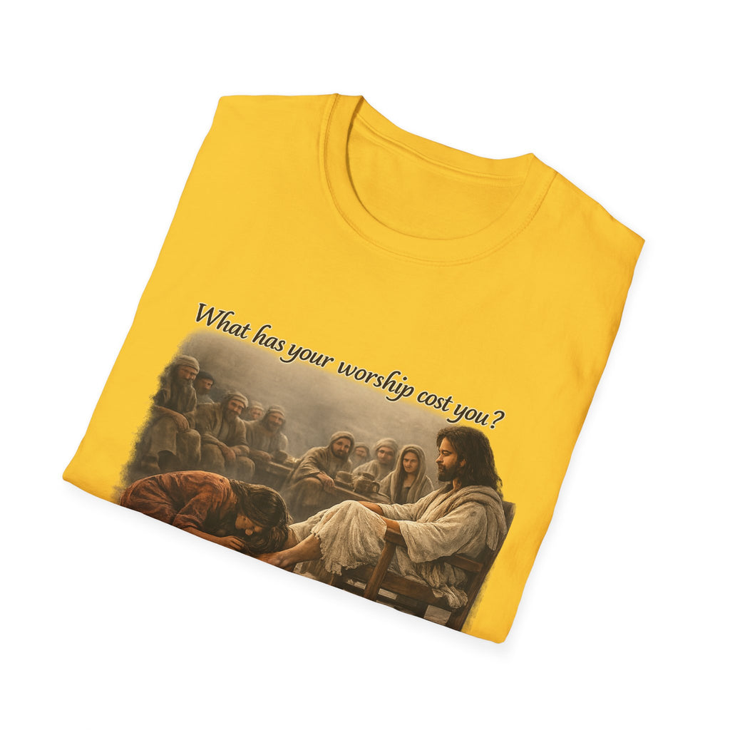 Religious T-Shirt — "What Has Your Worship Cost You?" Inspirational Christian Tee