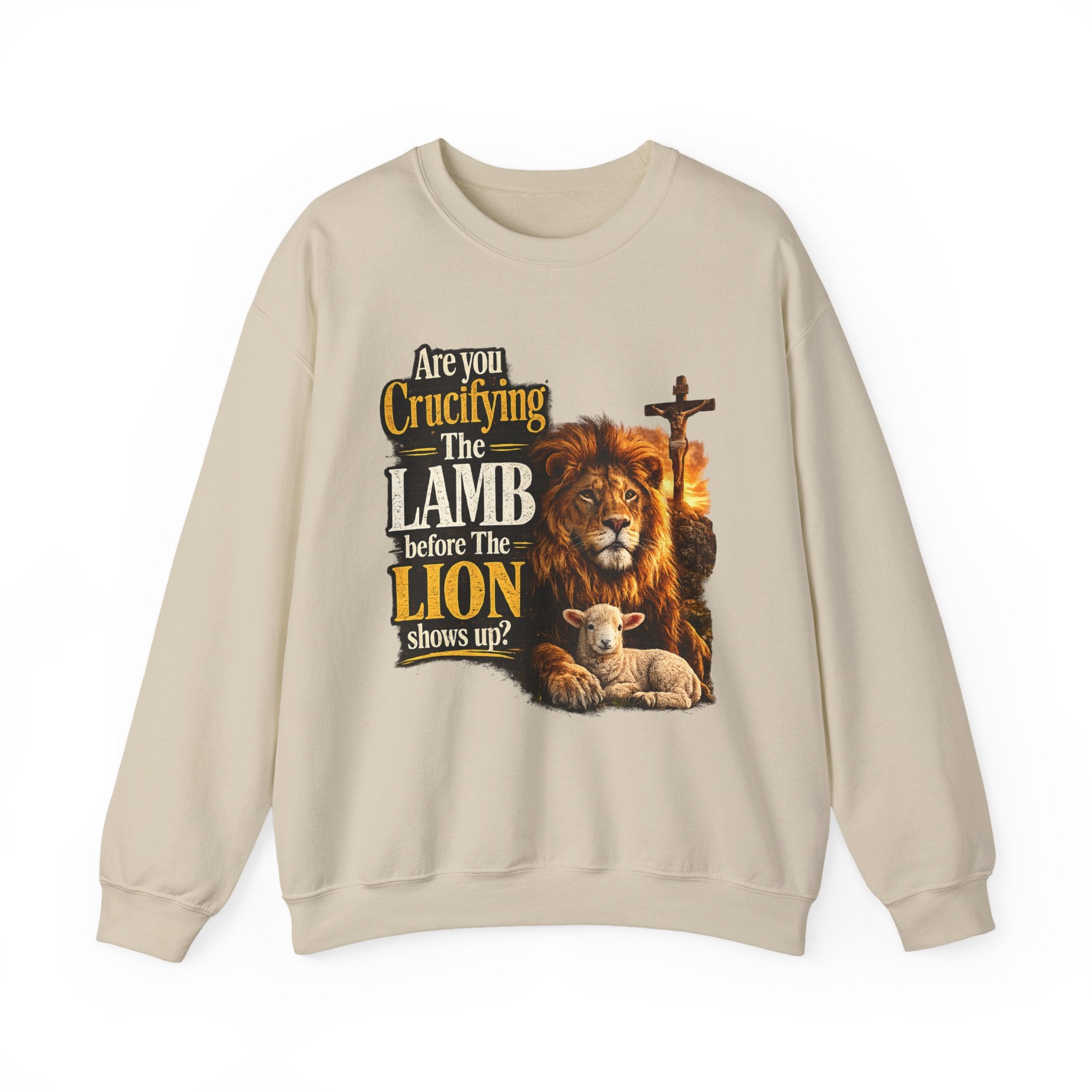 Lion and Lamb Christian Crew neck sweatshirt