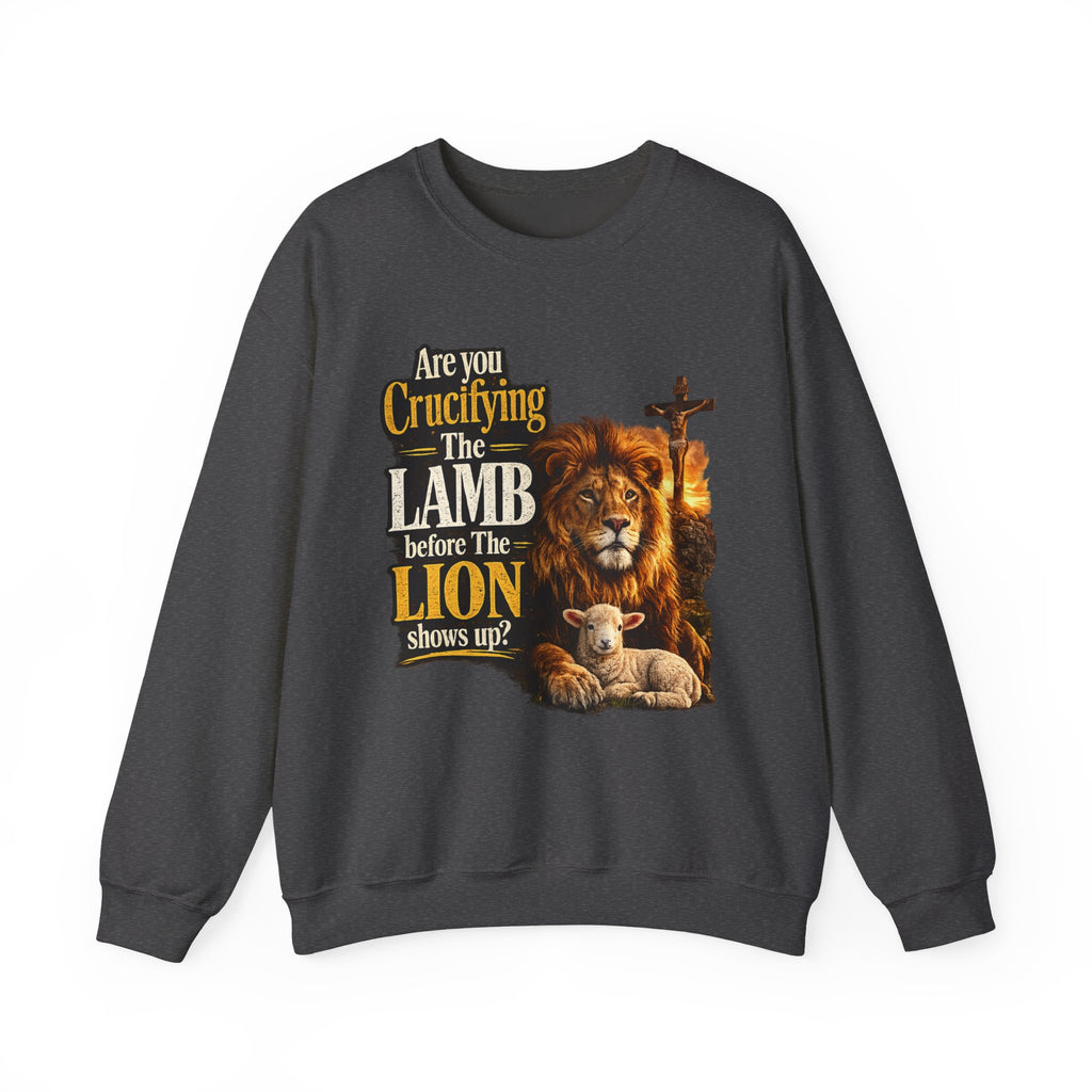 Lion and Lamb Christian Crew neck sweatshirt