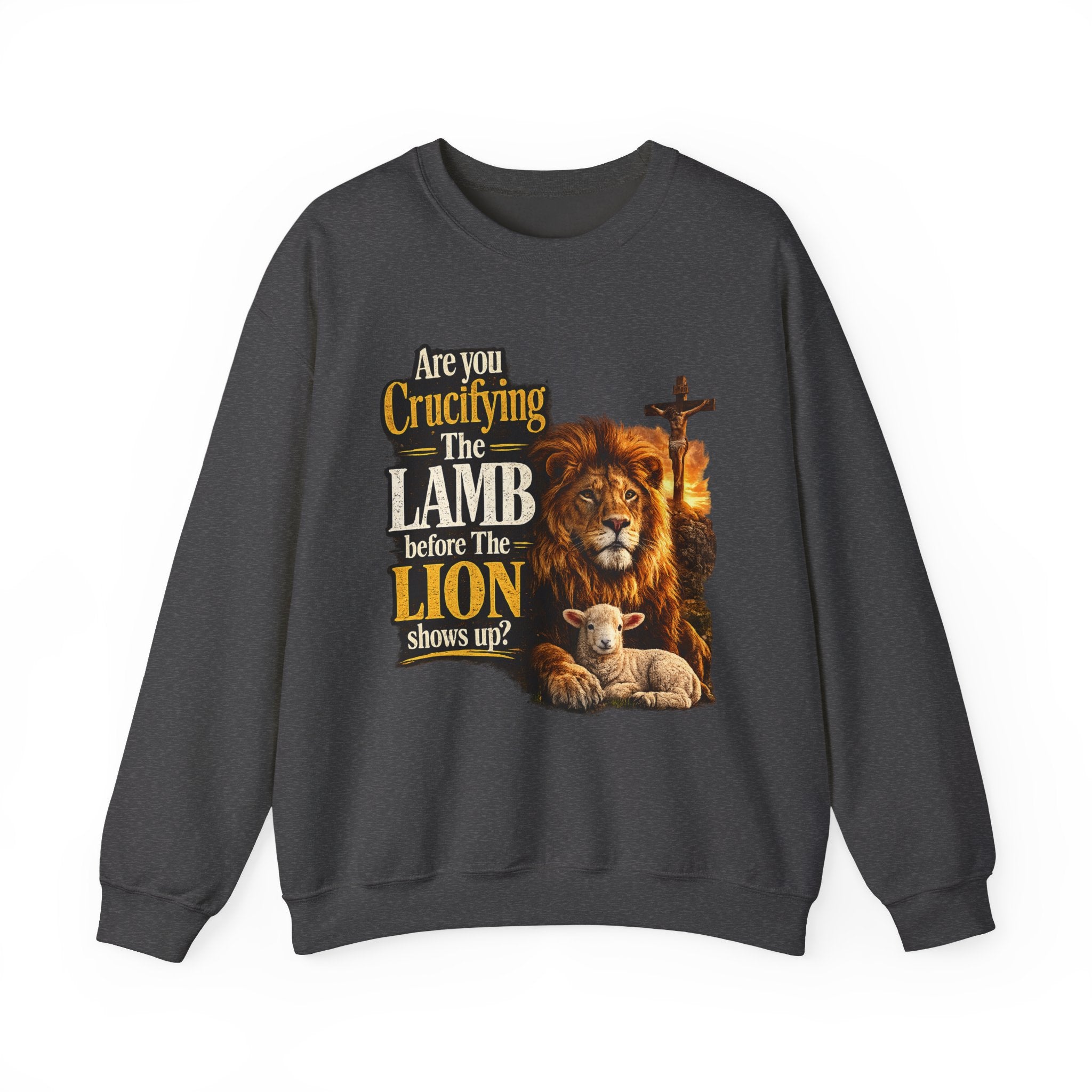 Lion and Lamb Christian Crew neck sweatshirt