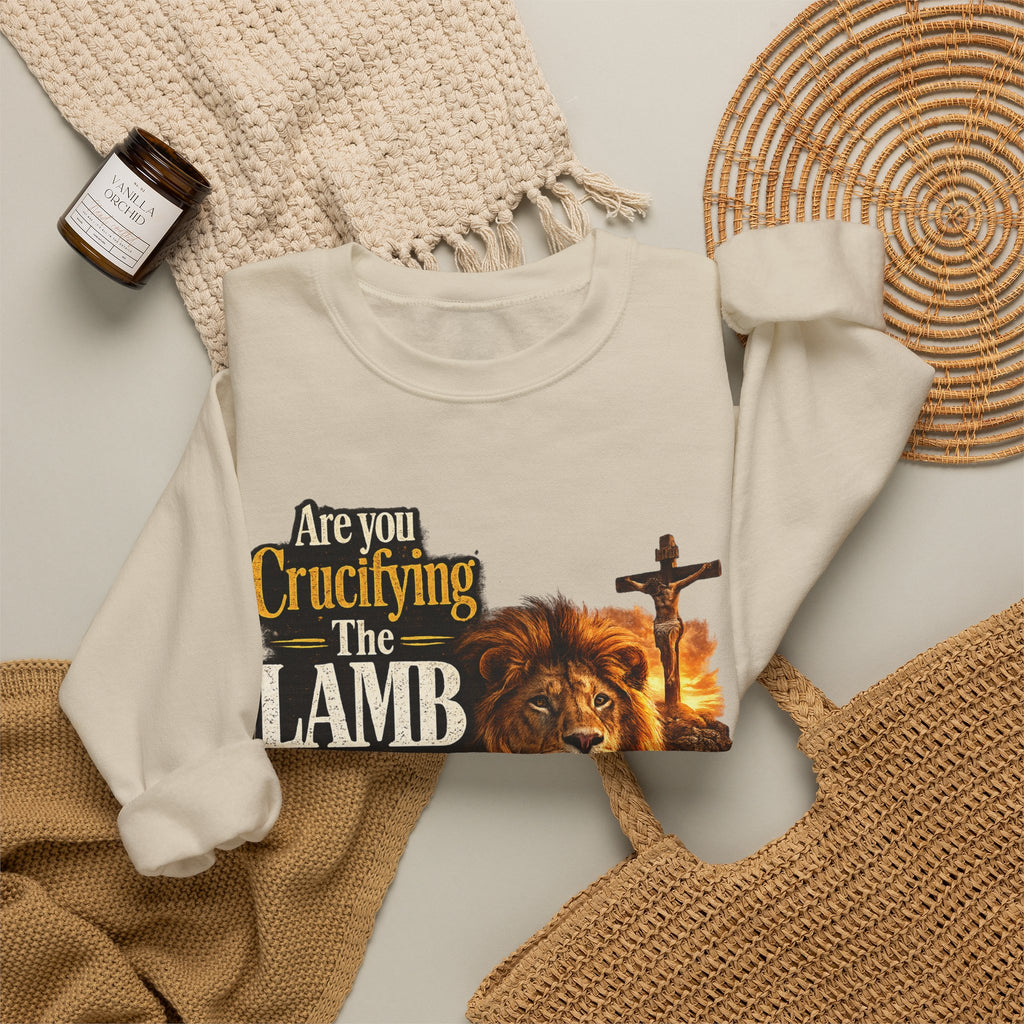 Lion and Lamb Christian Crew neck sweatshirt