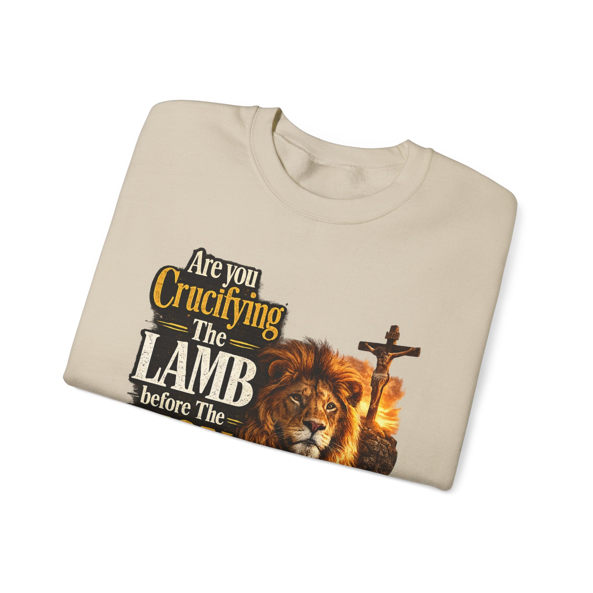 Lion and Lamb Christian Crew neck sweatshirt