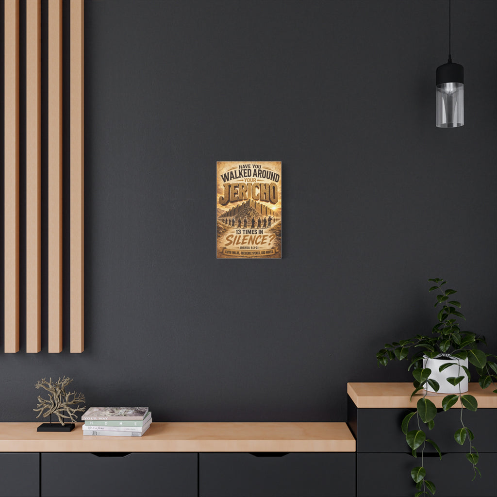 Jericho Canvas Wall Art — "13 Times In" Biblical Scripture Print