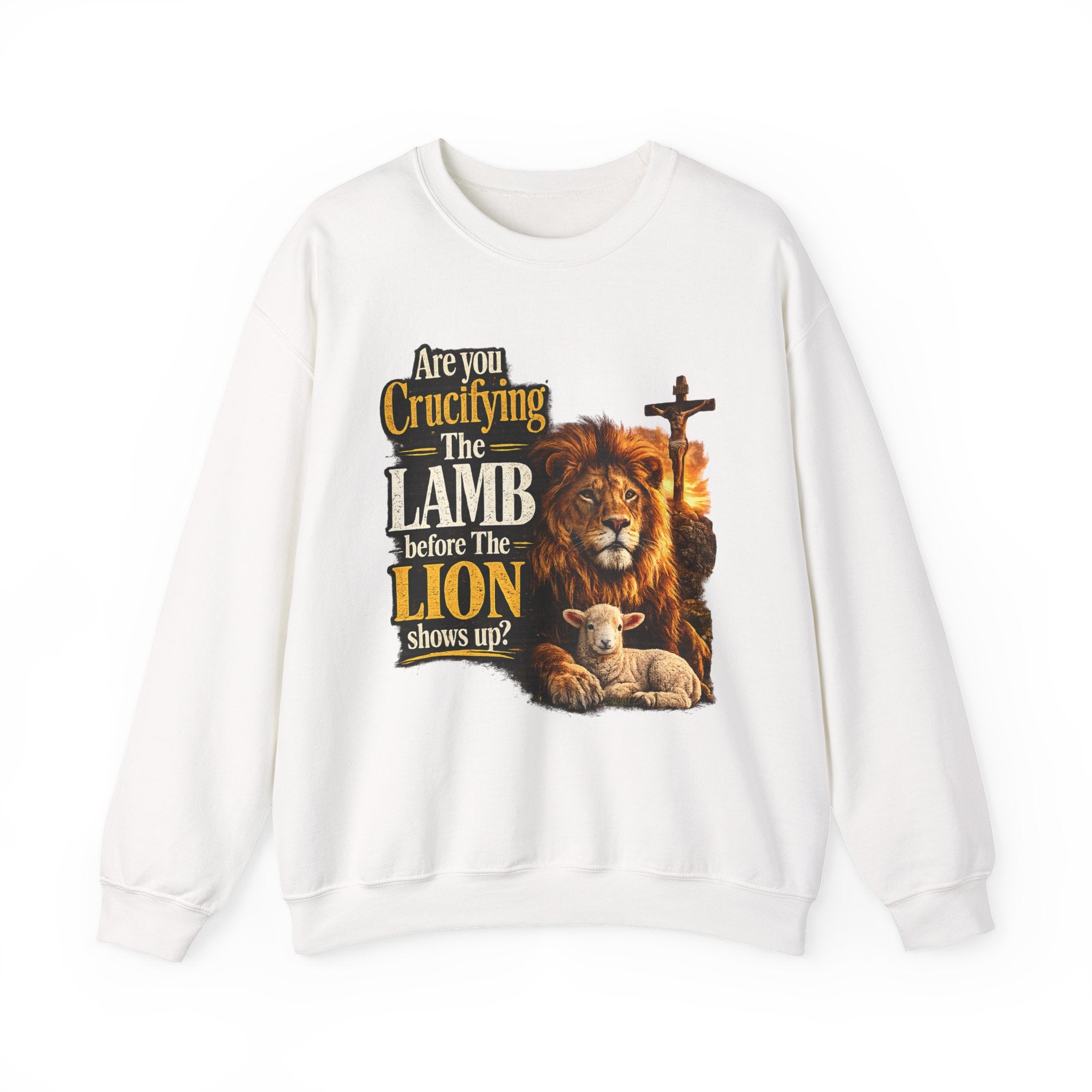 Lion and Lamb Christian Crew neck sweatshirt
