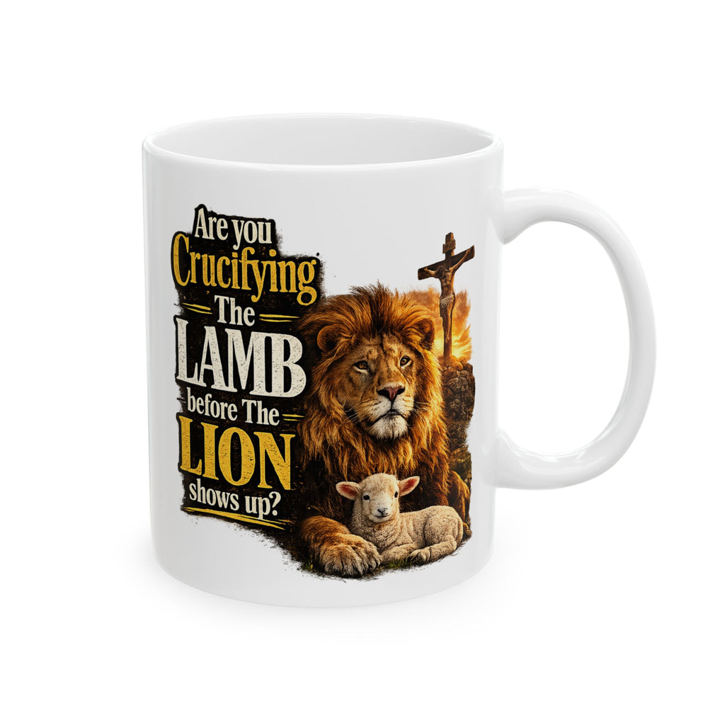 Lion and Lamb Christian Ceramic Mug (11oz/15oz)