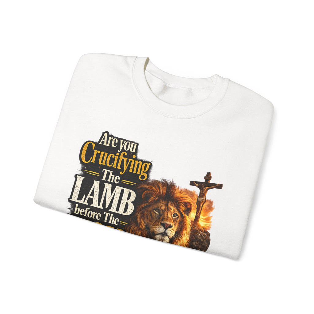 Lion and Lamb Christian Crew neck sweatshirt