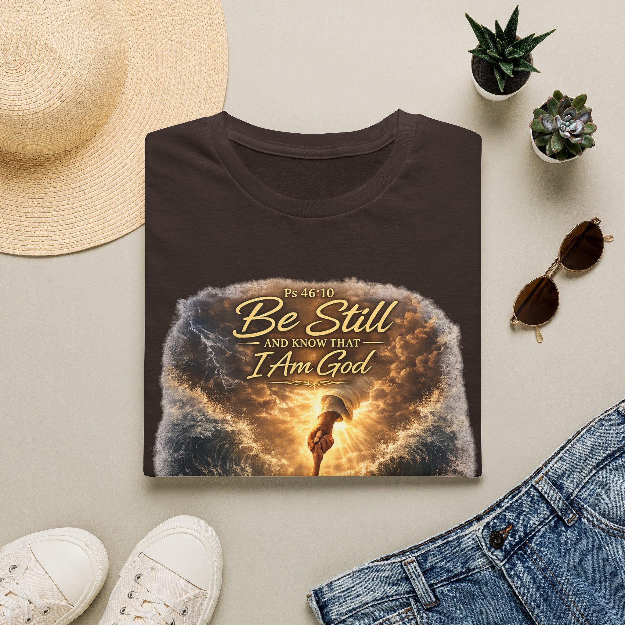 Psalm 46:10 "Be Still and Know That I Am God" Christian T-Shirt