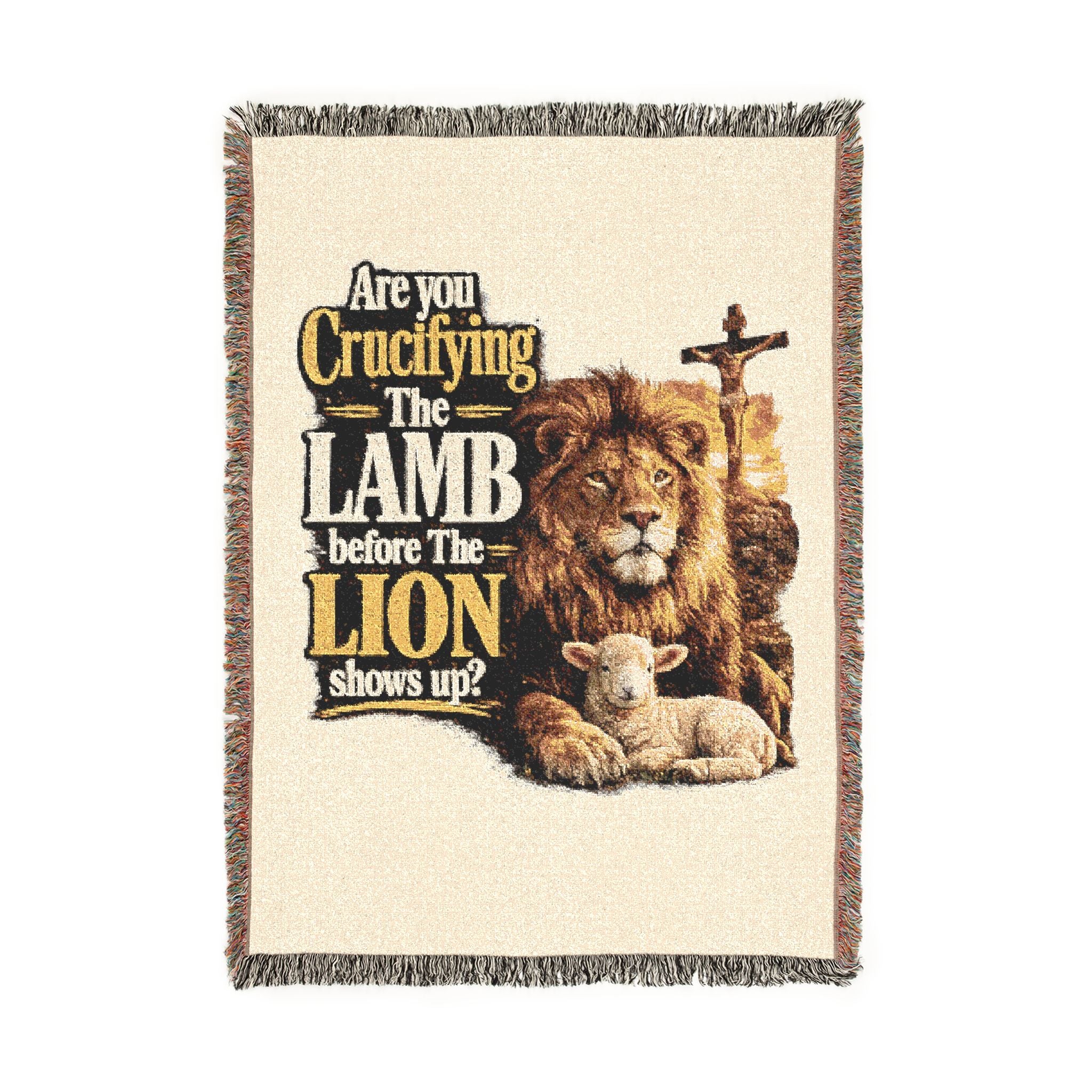 Lion and Lamb Woven Throw