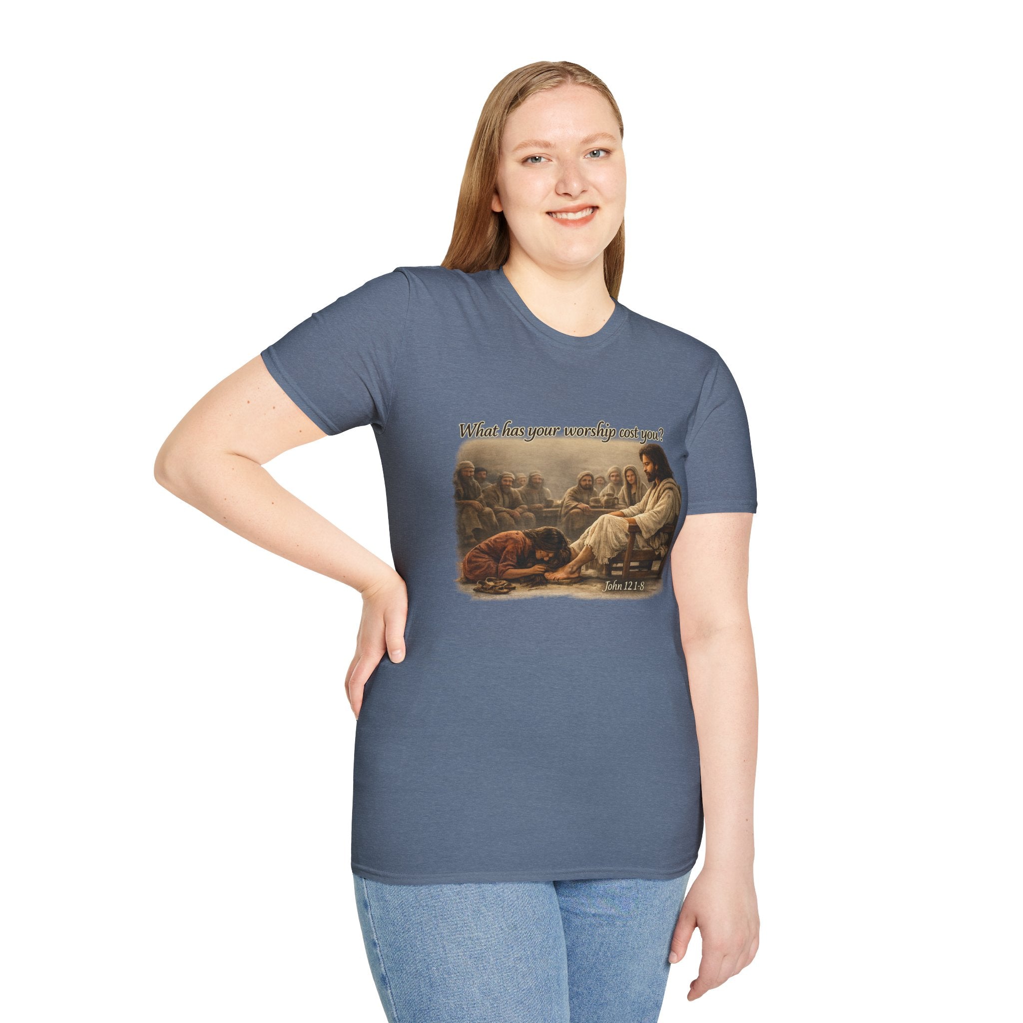 Religious T-Shirt — "What Has Your Worship Cost You?" Inspirational Christian Tee