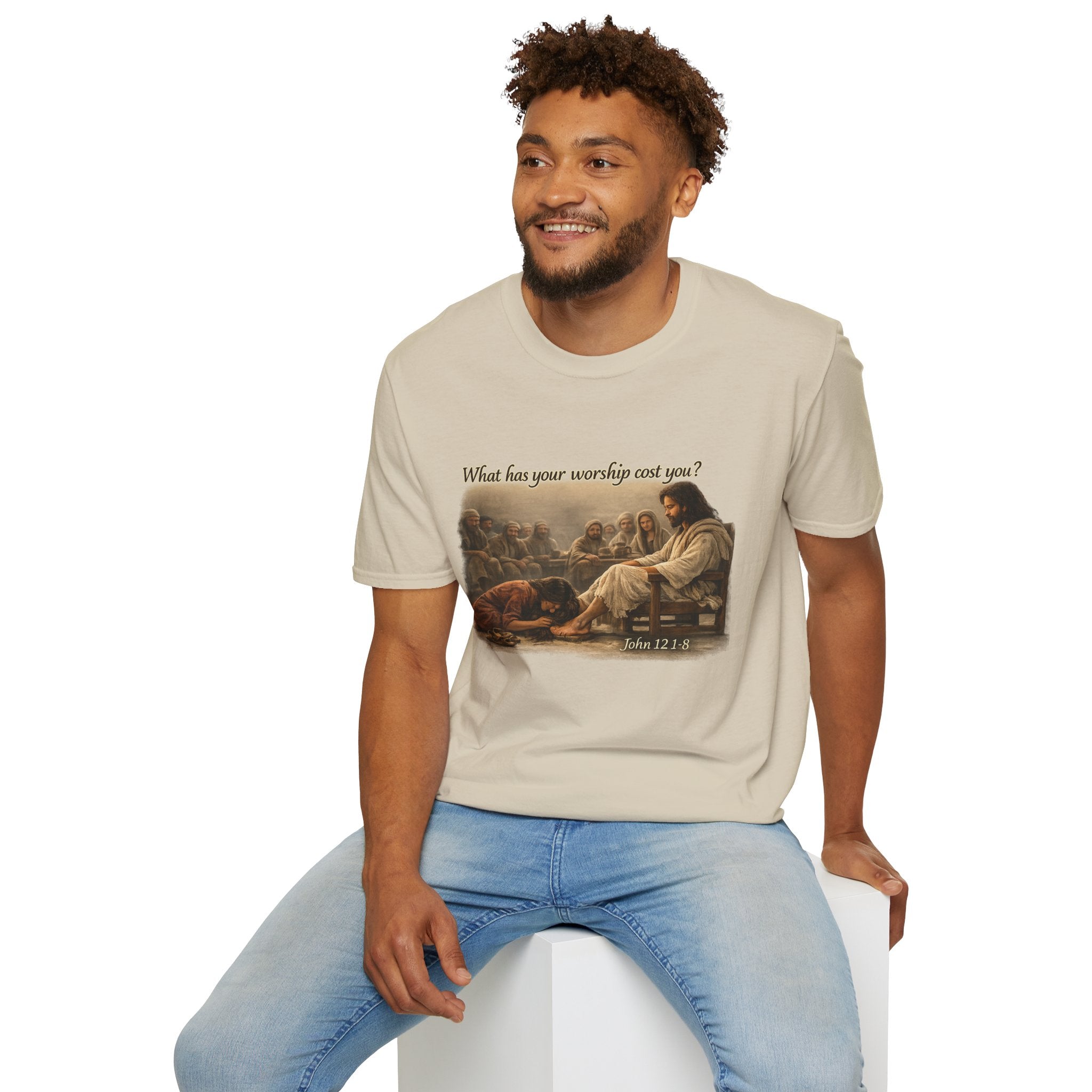 Religious T-Shirt — "What Has Your Worship Cost You?" Inspirational Christian Tee