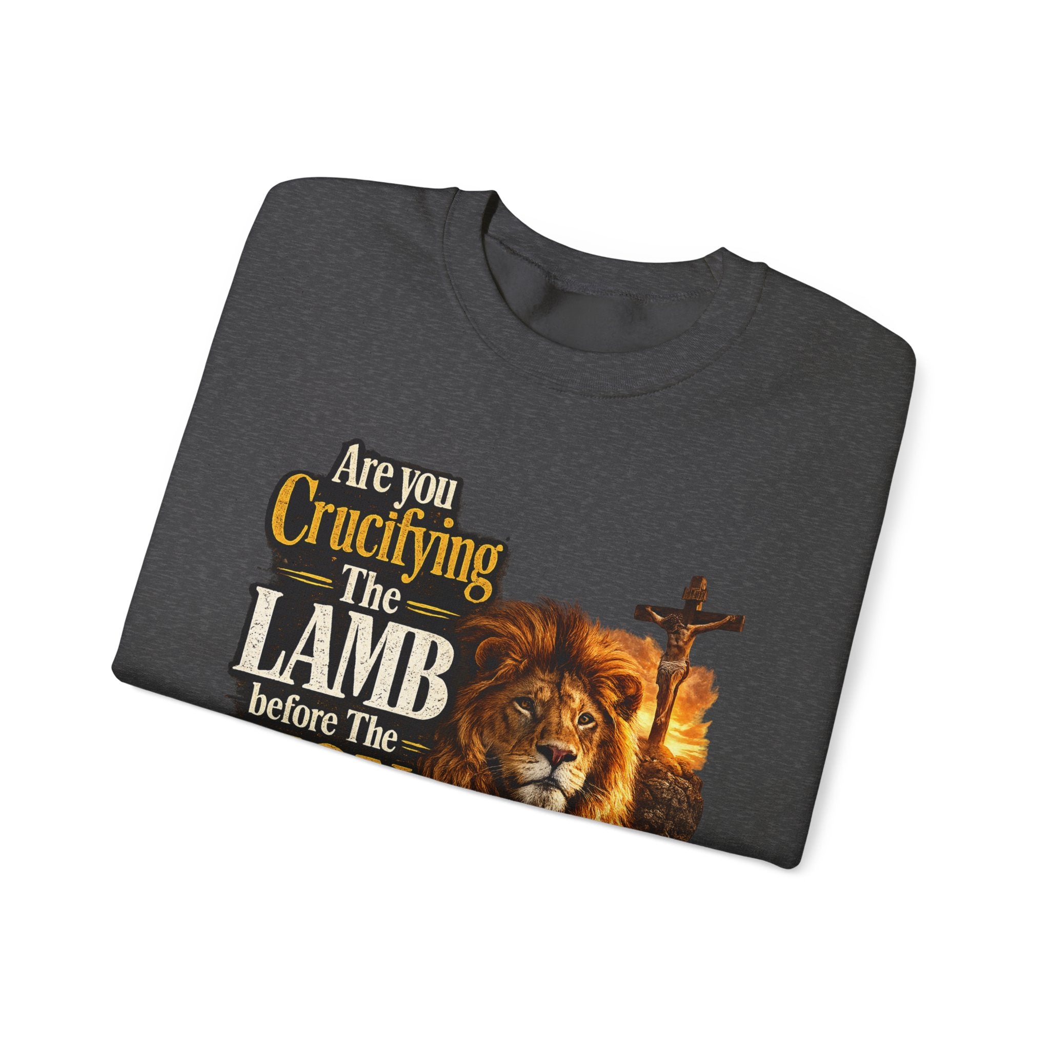 Lion and Lamb Christian Crew neck sweatshirt
